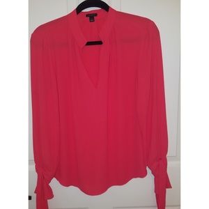 Ann Taylor blouse with cuff tie detail